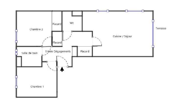 Appartement - 70 m² - 3 pièces