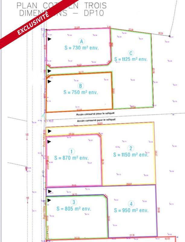 Terrain constructible - 1 065 m²