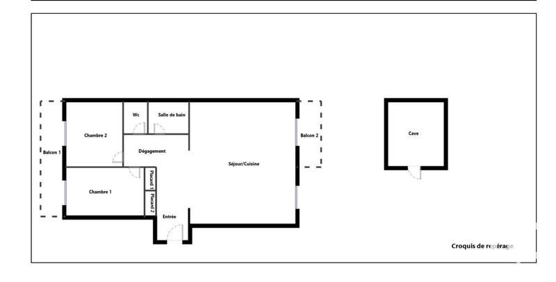 Appartement - 64 m² - 3 pièces