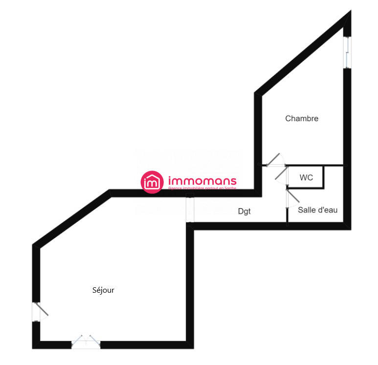 Appartement - 50 m² - 2 pièces