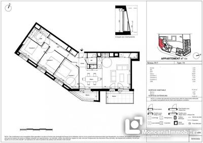 Appartement - 92 m² - 4 pièces