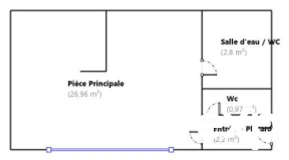 Appartement - 33 m² - 2 pièces