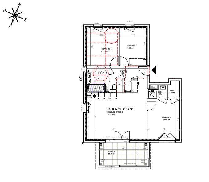 Appartement - 81 m² - 4 pièces