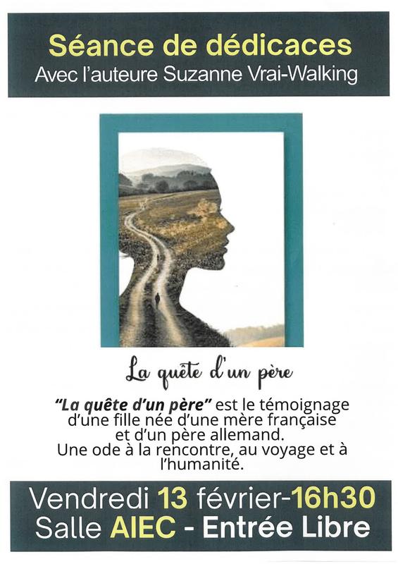 Séance de dédicaces  "La quête d'un père" de Suzanne Vrai-Walking