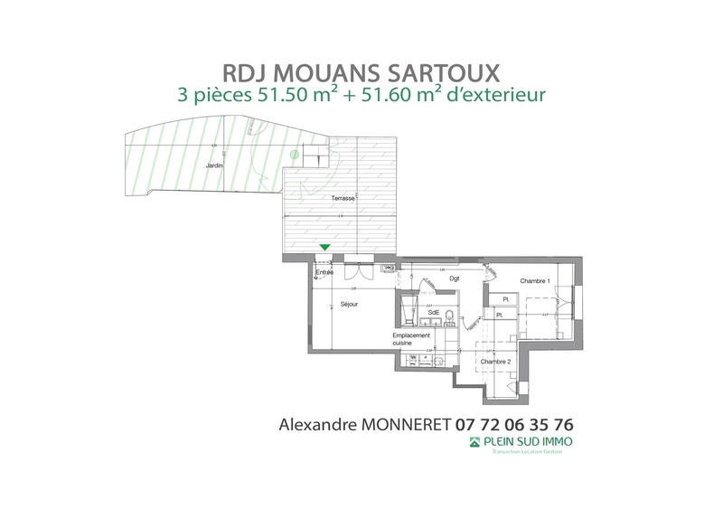 Appartement - 52 m² - 3 pièces