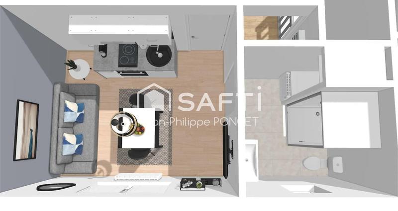 Appartement - 15 m² - 1 pièce