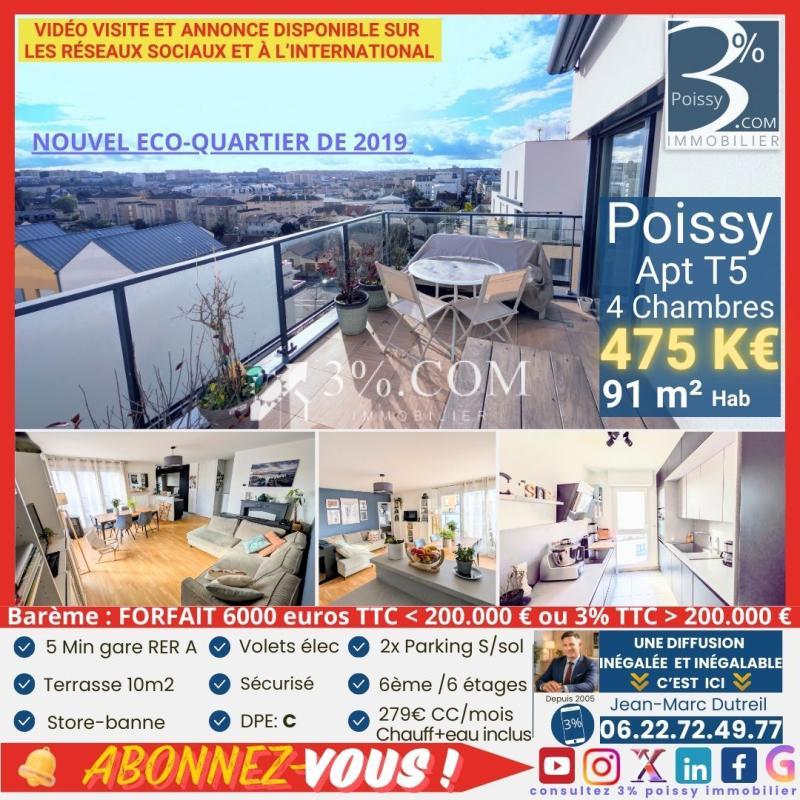 Appartement - 91 m² - 5 pièces