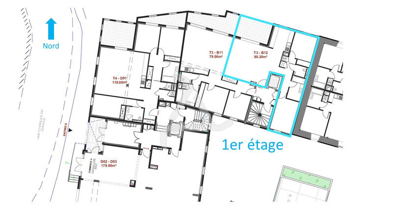 Appartement - 79 m² - 3 pièces