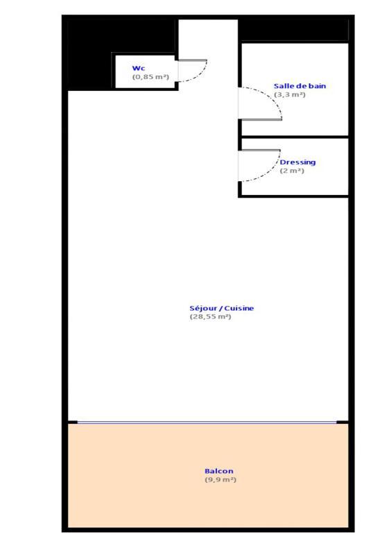 Studio - 34 m² - 1 pièce