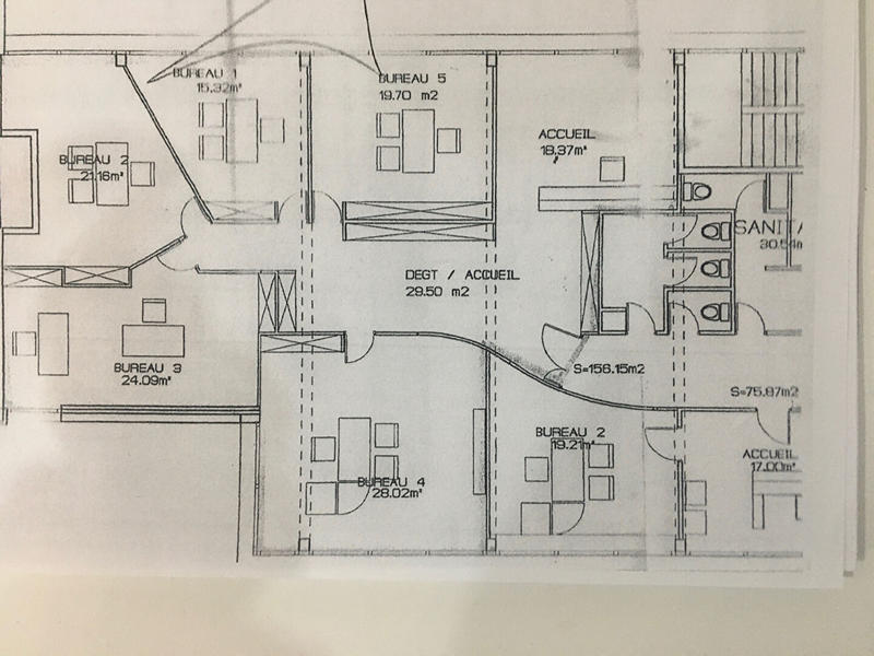 Bureau - 156 m² - 5 pièces