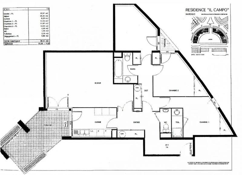 Appartement - 98 m² - 4 pièces
