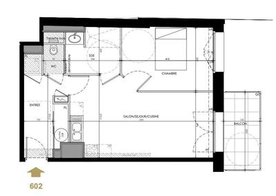 Appartement - 46 m² - 2 pièces