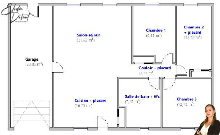 Pavillon - 89 m² - 5 pièces