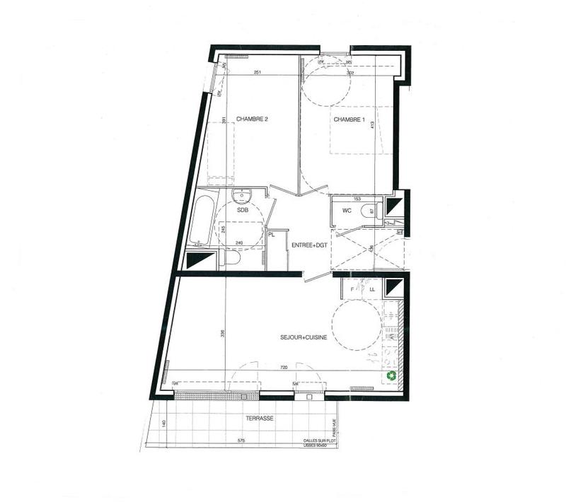 Appartement - 59 m² - 3 pièces