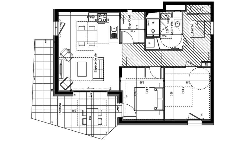 Appartement - 67 m² - 3 pièces