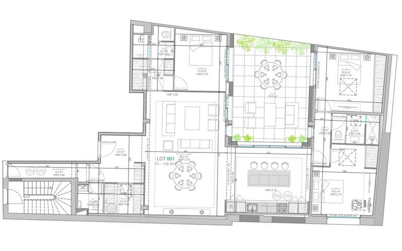 Appartement - 140 m² - 4 pièces