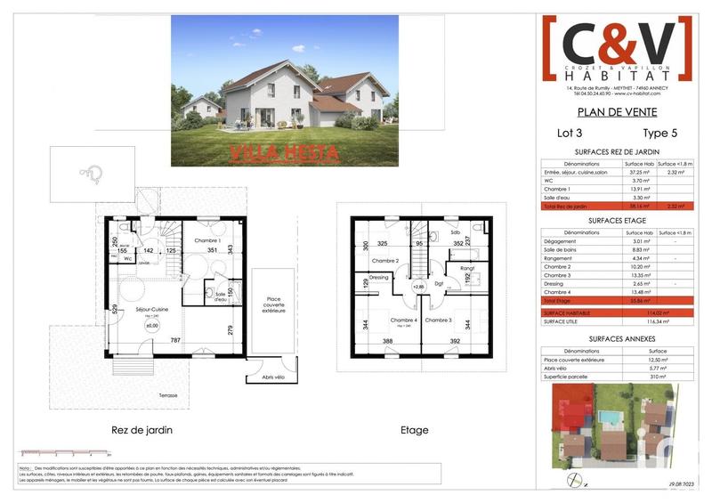 Maison - 116 m² - 5 pièces