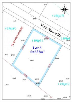 Terrain de lotissements - 531 m²
