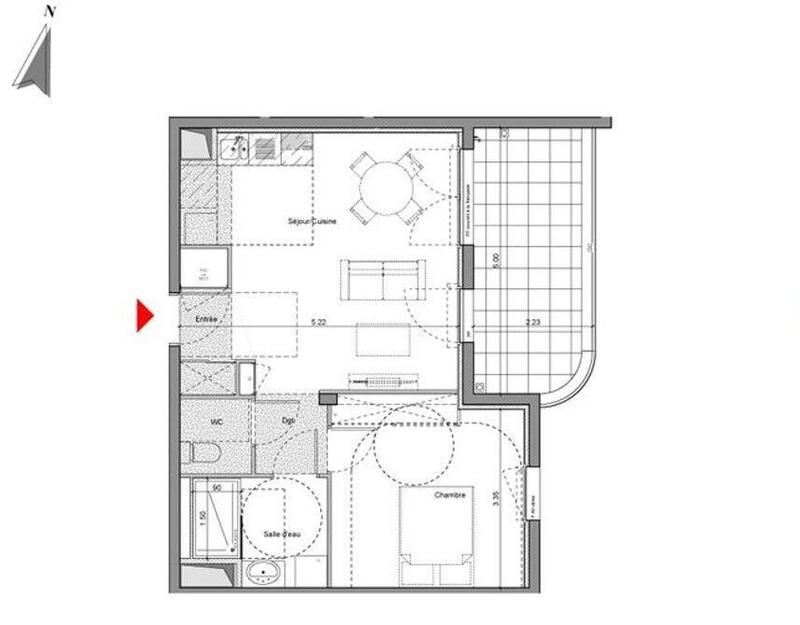 Appartement - 46 m² - 2 pièces