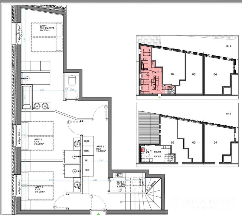 Duplex - 84 m² - 4 pièces