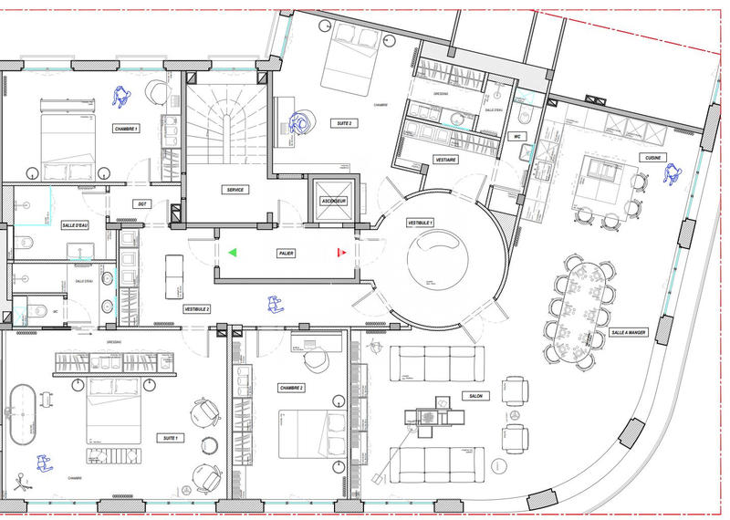 Appartement - 280 m² - 11 pièces