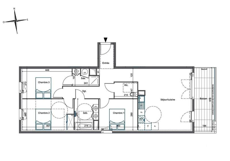 Appartement - 85 m² - 4 pièces