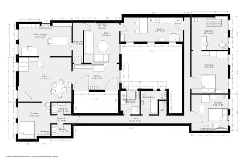 Appartement - 186 m² - 7 pièces