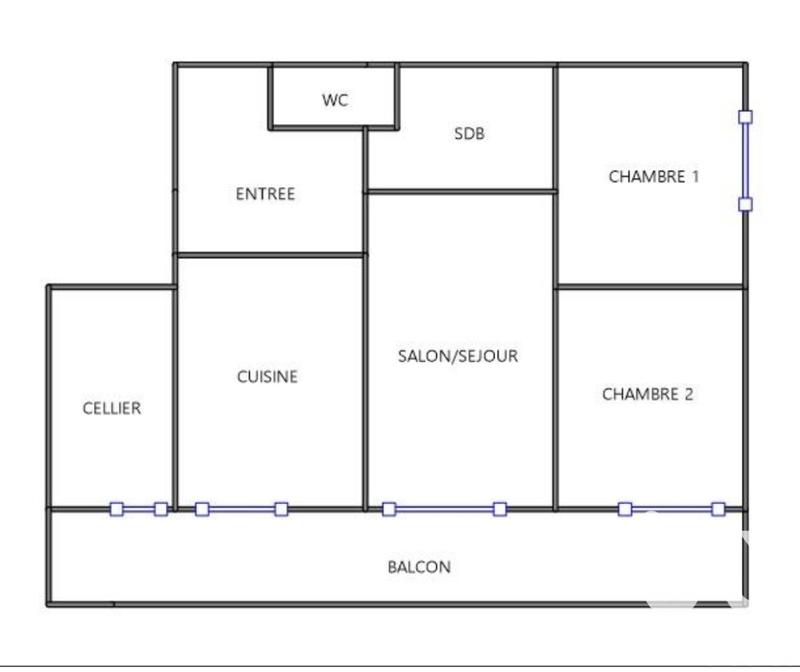 Appartement - 80 m² - 3 pièces