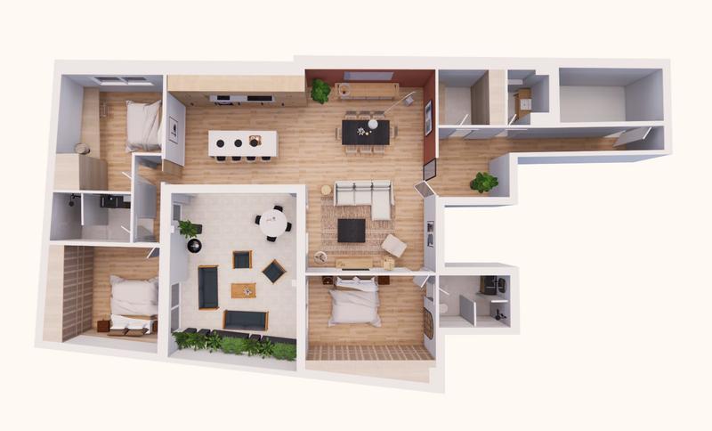 Appartement - 140 m² - 4 pièces