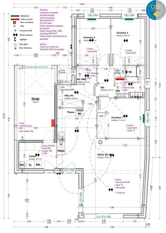Maison - 90 m² - 4 pièces