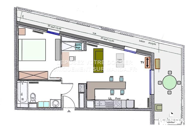 Appartement - 45 m² - 2 pièces