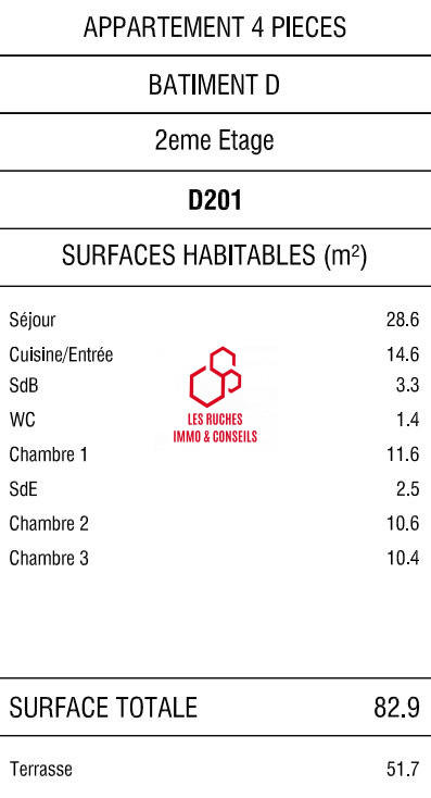 Appartement - 83 m² - 4 pièces