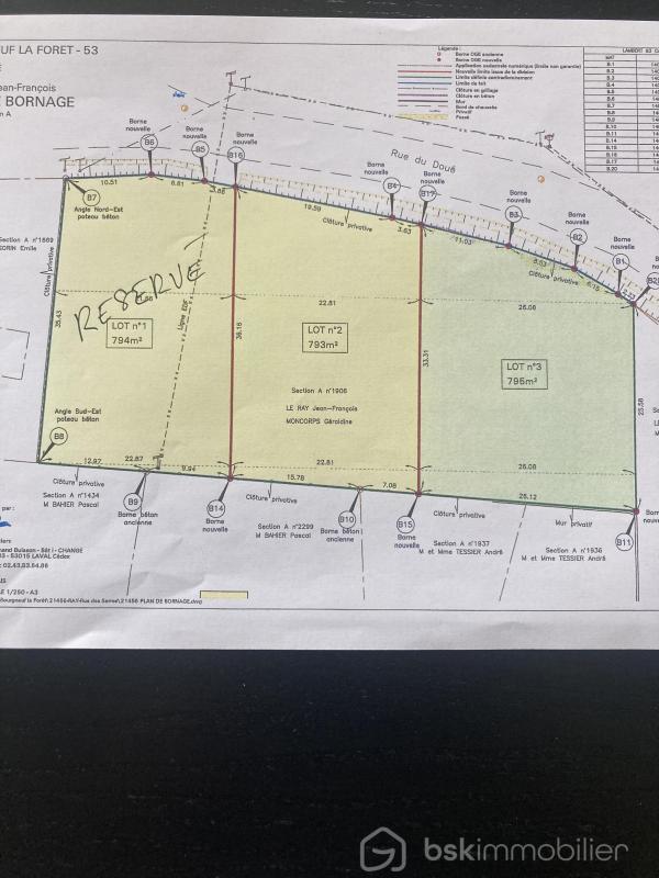 Terrain constructible - 793 m²