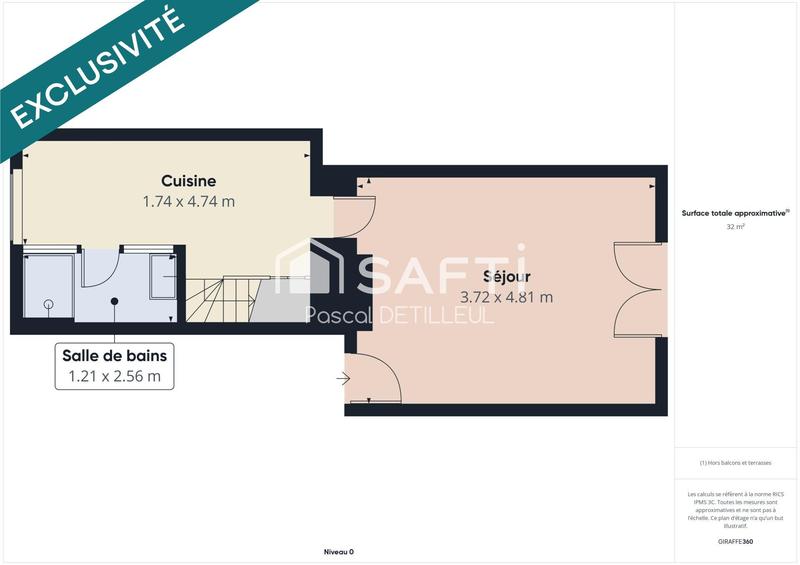 Appartement - 62 m² - 3 pièces