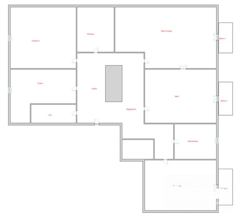 Appartement - 110 m² - 3 pièces