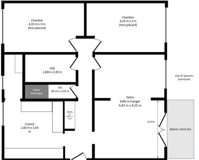 Appartement - 79 m² - 4 pièces