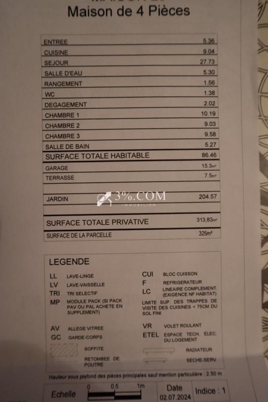 Maison - 86 m² - 4 pièces