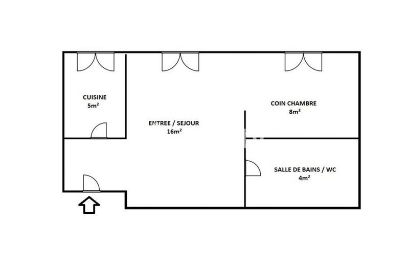 Appartement - 35 m² - 2 pièces
