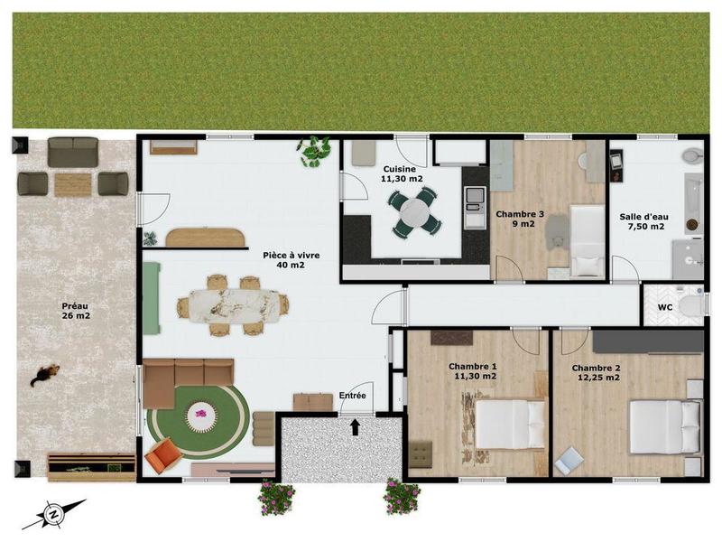 Maison - 101 m² - 4 pièces