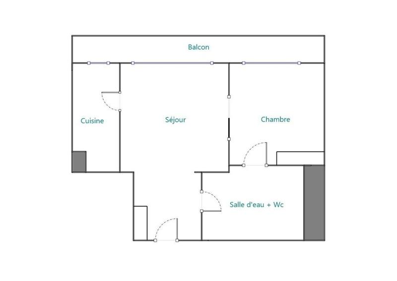 Appartement - 43 m² - 2 pièces