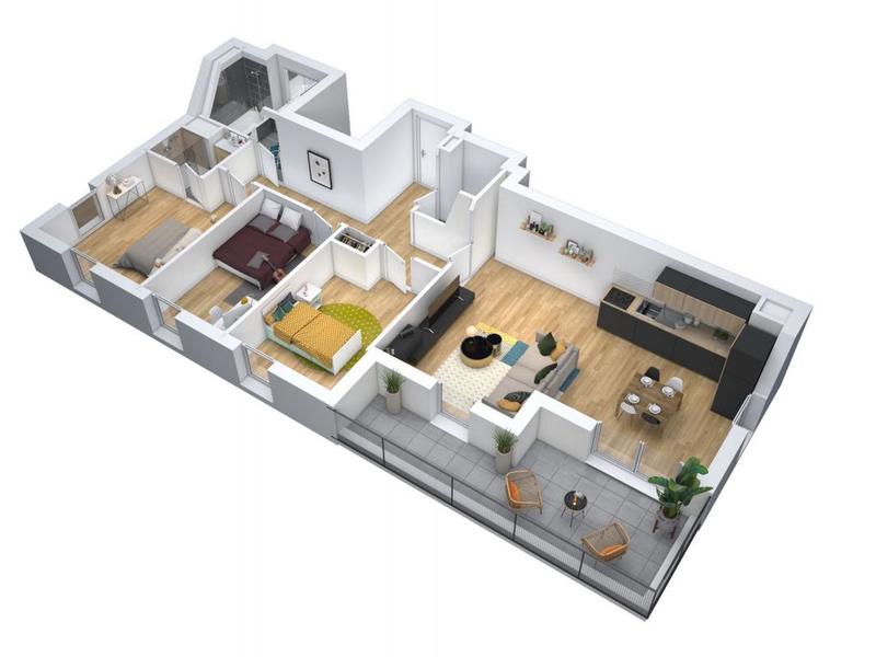 Appartement - 84 m² - 4 pièces