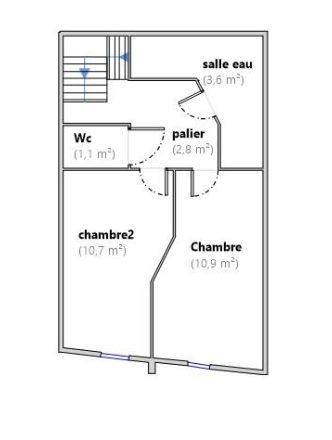 Duplex - 60 m² - 3 pièces