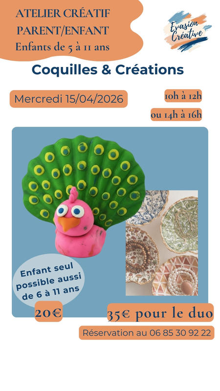 Atelier Créatif Parent/Enfant : Coquilles et créations