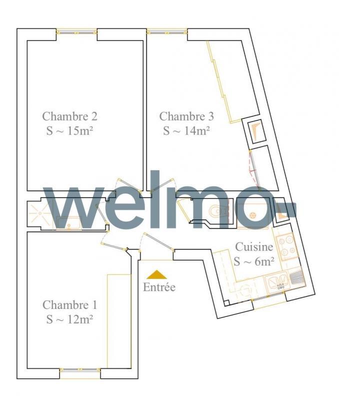 Appartement - 54 m² - 3 pièces