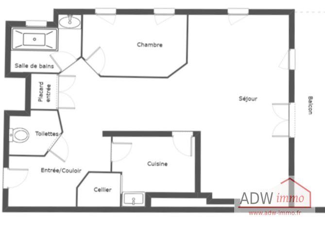 Appartement - 50 m² - 2 pièces