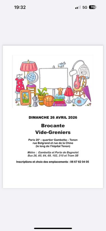 Vide greniers gambetta-tenon