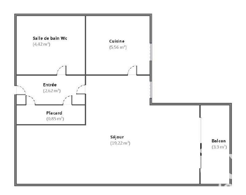 Appartement - 33 m² - 1 pièce