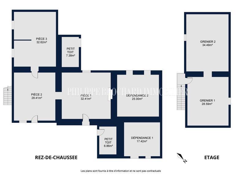 Maison ancienne - 93 m² - 3 pièces