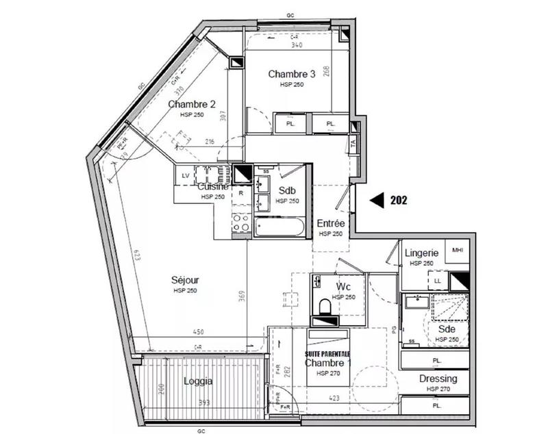 Appartement - 97 m² - 4 pièces