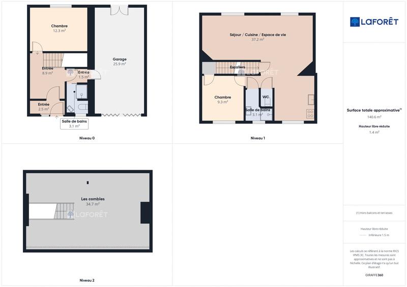 Maison - 80 m² - 4 pièces